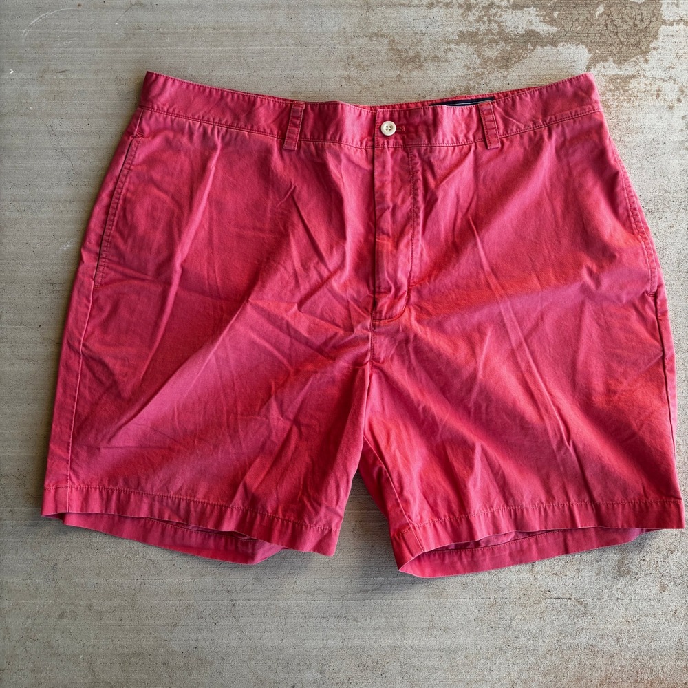 Vineyard Vines Mens 38 Pink Cotton Twill Chino Shorts Preppy 7' Inseam
